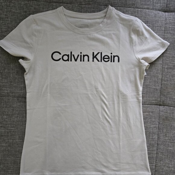 Calvin Klein Women’s Logo Tee – White – Size S - Picture 1 of 1